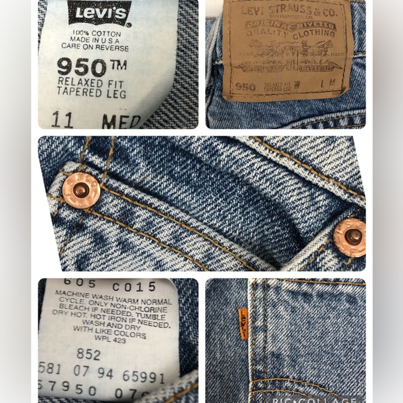 Levi’s Sz 30 VTG 950 Relax Fit Orange Tab Jeans - Picture 12 of 13